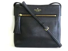 【226265】kate spade ケイトスペードニューヨーク  Chester Street Dessi クロスボディ　ショルダーバッグ　シボ革　タッセル ブラック