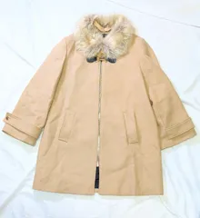 【226509】ZARA ザラ  MANTECO　マンテコ　ノーカラー　襟ファー　コート　サイズXL  ・ ベージュ