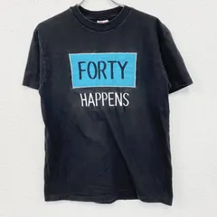 古着 used　90s　Hanes　ヘインズ　半袖刺デザインTシャツ　ヴィンテージ　シングルステッチ　黒　ブラック　Lサイズ