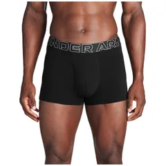 アンダーアーマー メンズ アンダーウェア ボクサーパンツ コットン Under Armour Performance Cotton 3In 3Pk Black ブラックのサムネイル
