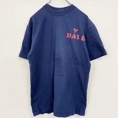 古着 used　90s　Hanes　ヘインズ　半袖両面プリントTシャツ　ヴィンテージ　シングルステッチ　紺　ネイビー　Lサイズ