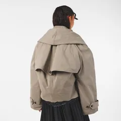 バレンシアガ レディース アウター ジャケット・ブルゾン コート Balenciaga Womens Hooded Trench Coat Dark Beige ベージュのサムネイル
