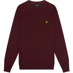ライルアンドスコット メンズ アウター ニット・セーター セーター ニット Lyle and Scott Merino Crew Knit Sweater Burgundy Z562 バーガンディのサムネイル