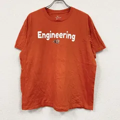 古着 used　NIKE　ナイキ　半袖プリントTシャツ　スウッシュロゴ　オレンジ　XLサイズ