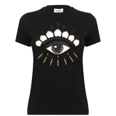 ケンゾー レディース アンダーウェア ナイトウェア シャツ KENZO Eye Icon T Shirt Black 99 ブラック