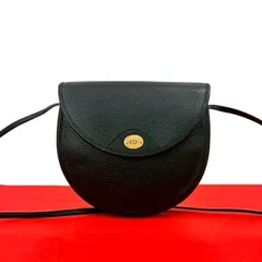 極 美品 Christian Dior ディオール ヴィンテージ CD ロゴ 金具 レザー 本革 ミニ ショルダーバッグ ポシェット サコッシュ ブラック 40891