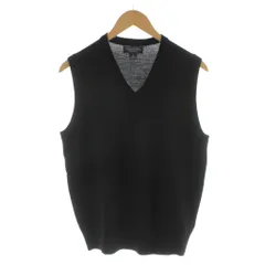 ブルックスブラザーズ BROOKS BROTHERS ニットベスト ウール S 黒 ブラック Vネック /RR