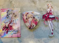 プロセカ x ピザハット 中国限定 缶バッジ、カード、キャラアクリル 3点セット　小豆沢こはね