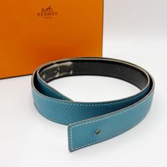 ⭐️良品⭐️エルメス アピ ベルト 90 ブルージーン シルバーバックル