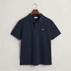 ガント メンズ トップス ポロシャツ 刺繍 Gant Embroidered Archive Shield Polo Shirt Blue ブルーのサムネイル