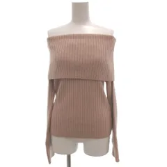 アドーア ADORE 美品 ニット セーター ウール 38 オフショルダー リブ編み 長袖 ピンク /KB ■ECA001