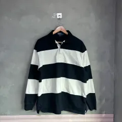 POLO RALPH LAUREN 67 バックロゴ ストライプ ラグビーシャツ