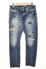 ヒステリックグラマー HYSTERIC GLAMOUR 15SS SP加工 小窓リメイク デニム パンツ SIZE 30 0243AP17 ジーンズ ダメージ ボタンフライ スタッズ インディゴブルー 【ブランド古着ベクトル】【中古】250313