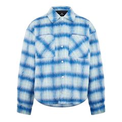 リプレゼント メンズ トップス シャツ Represent Mens Rep Textured Cheque Pattern Overshirt Electric Blue ブルー
