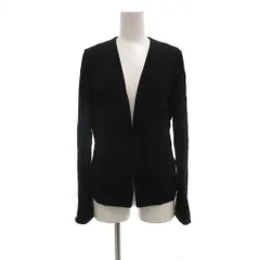 ロートレアモン LAUTREAMONT 美品 ノーカラージャケット 38 黒 ブラック ノーカラー 長袖 /KB ■GY59