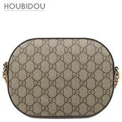 グッチ GUCCI ショルダーバッグ GGスプリーム チェーンショルダー GGスプリームキャンバス レザー ベージュ×ブラウン ゴールド金具 PVC×レザー  779784【中古】