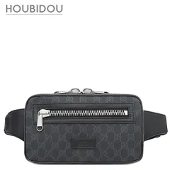 グッチ GUCCI ボディバッグ ソフト ベルトバッグ GGスプリームキャンバス ブラック シルバー金具 ウェブライン ウエストバッグ  474293 【保存袋】【中古】