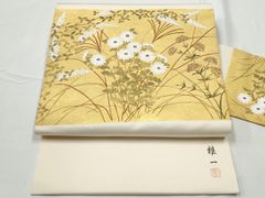 落款入 九寸名古屋帯 コブシ 木蓮 新品未使用品 正絹 HOT146 - メルカリ