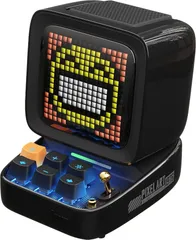 Divoom Ditoo Pro 可愛いスピーカー 15W 強化された低音 青軸キーボード RGBライト 音質高 Bluetooth/USB接続 PC用 microSDカード可 ピクセルアート 専用アプリ 12時間持ち 光沢塗装 (ブラック)