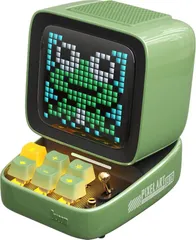 Divoom Ditoo Pro 可愛いスピーカー 15W 強化された低音 青軸キーボード RGBライト 音質高 Bluetooth/USB接続 PC用 microSDカード可 ピクセルアート 専用アプリ 12時間持ち 光沢塗装 (グリーン)