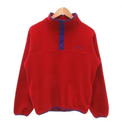 エルエルビーン L.L.BEAN フリースジャケット トレーナー プルオーバー XL 赤 レッド 長袖 ハーフボタン スタンドカラー スナップ /NU ■ECD001