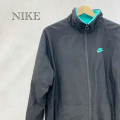 NIKE リバーシブル ボア ジャケット ナイロンジャケット フリース L ブラック エメラルドグリーン  メンズ ファッション _201023