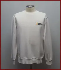 ナショナルジオグラフィック/白 スウェット/サイズ95/ヴィンテージグッドポーズ(B-6)