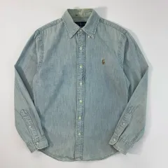 Polo ポロ ラルフローレン 刺繍 コットン デニム シャンブレー シャツ