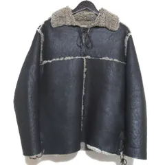 美品 GOWEST ゴーウエスト ボアムートン プルオーバー ジャケット Mサイズ ブラック メンズ 古着 中古 USEDのサムネイル
