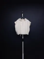 ASANG アサン カシミアブレンド フード付きニットベスト F 33-77