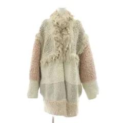 ステラマッカートニー STELLA McCARTNEY FUR FREE FUR ニットジャケット 切替 ボア フェイクファー ウール 38 ベージュ 521653 S1916 /KUのサムネイル
