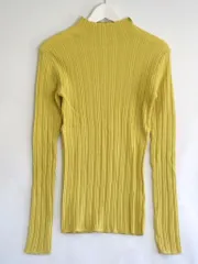【229405】＜クリーニング済み＞ Adam et Rope' アダム エ ロペ  ランダムリブ タートルネック　ニット　長袖  ・F GAM-20590 イエロー系