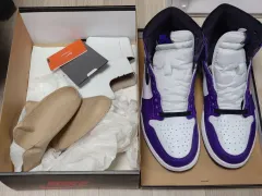 270 NIKE エア ジョーダン 1 ハイ コート パープル