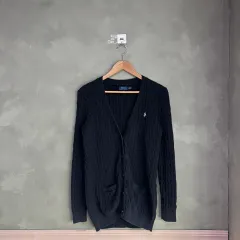 ポロ ラルフローレン ケーブル編み ニット カーディガン ネイビー