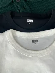 XL 2枚 まとめ UNIQLO クロップド クルーネック Tシャツ