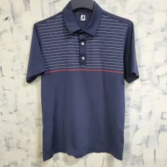 FJ フットジョイ ネイビーストライプ ゴルフ 半袖T