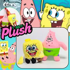 再入荷！【 SpongeBob SquarePants ( スポンジボブスクエアパンツ ) 】 スポンジボブ / パトリック ぬいぐるみキーホルダー / プラッシュキーホルダー 〚アメリカン雑貨 アメトイ〛