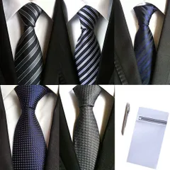 ネクタイ 洗える ビジネス用おしゃれ ネクタイセット 人気 チェック柄 小紋 格子 ストライプ ドット メンズ 就活 結婚式 入学式 卒業式 二次会 冠婚葬祭 プレゼント 父の日 1/5/6/本セット