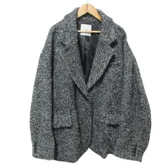 良品 24AW CLANE×Suzu Hirose クラネ 広瀬すず MIX COLOR OVER COAT コート 17101-0012 サイズ1 ブラック レディース 古着 中古 USEDのサムネイル