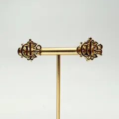 Christian Dior（クリスチャンディオール） CDロゴ ヴィンテージ イヤリング ゴールドトーン ロゴモチーフ クリップ式