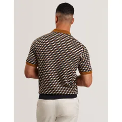 テッドベーカー メンズ トップス ポロシャツ Ted Baker Ted SS Jacquard Polo Sn61 BrownTan ブラウンのサムネイル