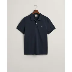 ガント メンズ トップス ポロシャツ キャップ Gant REG SHIELD SS PIQUE POLO CAPRI Navy 433 ネイビーのサムネイル