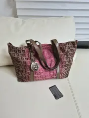 フェンディ FF ロゴ ショルダーバッグ トートバッグ ピンク