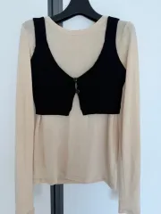 ニット ビスチェ ブラック