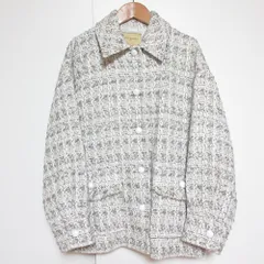 美品 UNITED ARROWS ユナイテッドアローズ  ファンシーツイードジャケット サイズ36 ベージュ レディース 古着 中古 USED