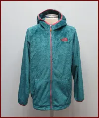 ザノースフェイス/緑色 フリース フードジャケット/100サイズ/グッドポーズヴィンテージ(E-1)