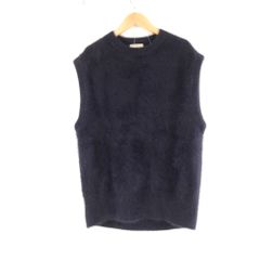 美品】 UnitedArrows ネイビーフォックスカシミア ニット ベスト