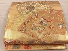 V3563 ○高級 正絹 唐織 六通 袋帯 - メルカリ