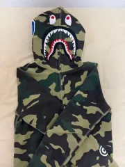 A BATHING APE カモフラ シャーク フーディー ジップアップ 迷彩柄
