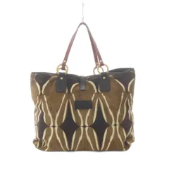 ヴァレンティノ ガラヴァーニ VALENTINO GARAVANI トートバッグ ハラコレザー 茶色 ブラウン 総柄 ゴールド金具 /RI ■OSのサムネイル